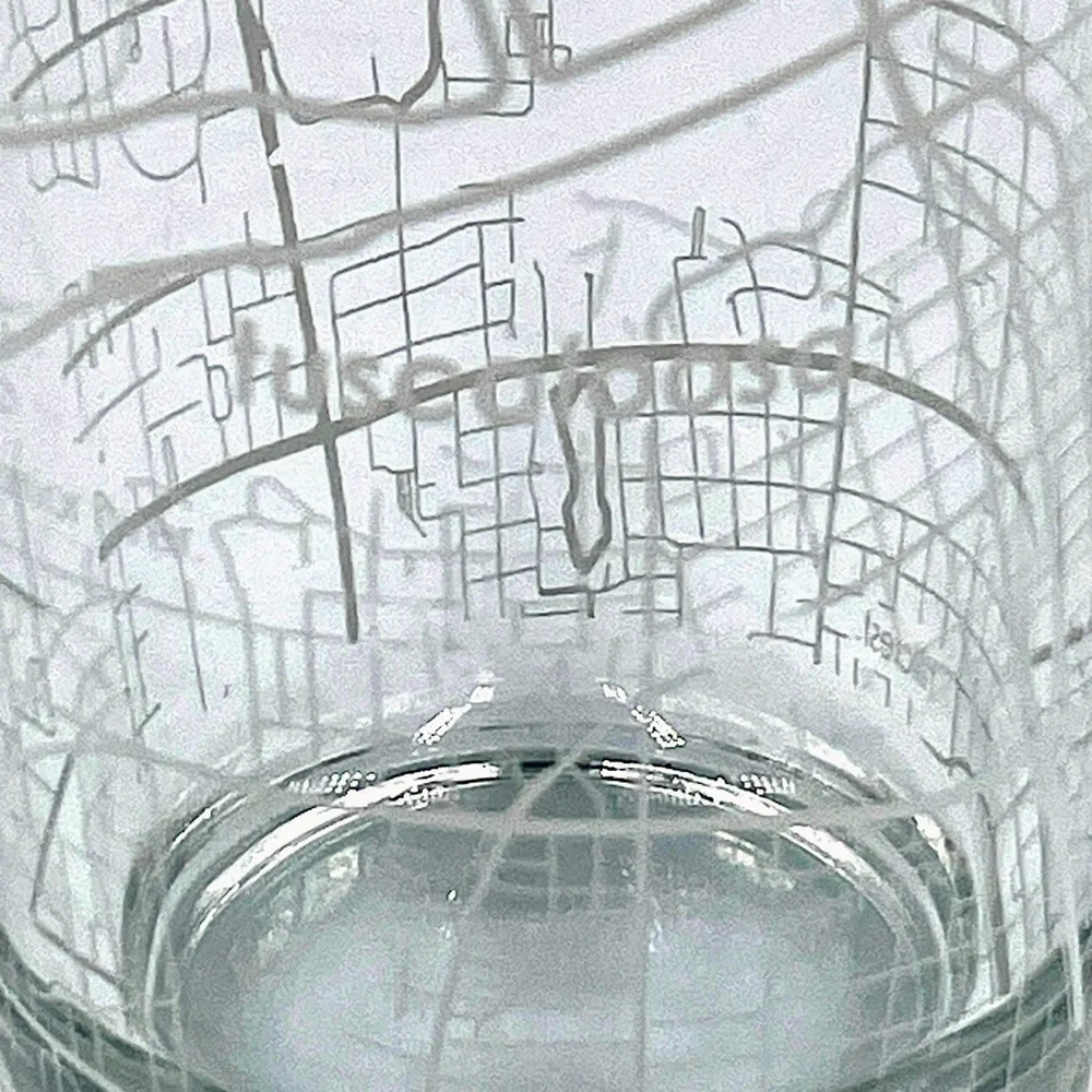 Tuscaloosa University of Alabama City Street Map Pint Drinking Glass White Print
